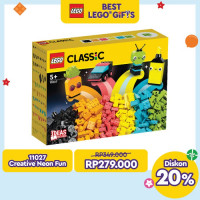 LEGO Classic Creative Neon Fun Building Toy Set