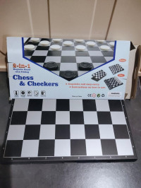Image of 2 in 1 Chess and Checkers Mainan Catur