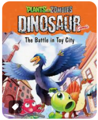 Image of Dinosaur comic: the battle in toy city