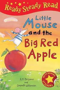 Image of Little mouse and the big red apple