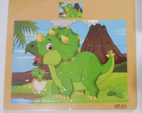 Image of Puzzle Kayu Dinosaurus 3x4