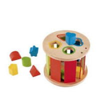 Image of ELC rolling wooden shape sorter